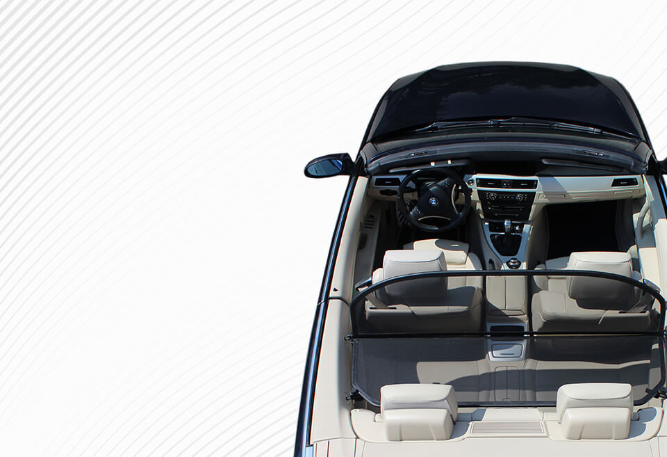 Filets coupe-vent cabriolet